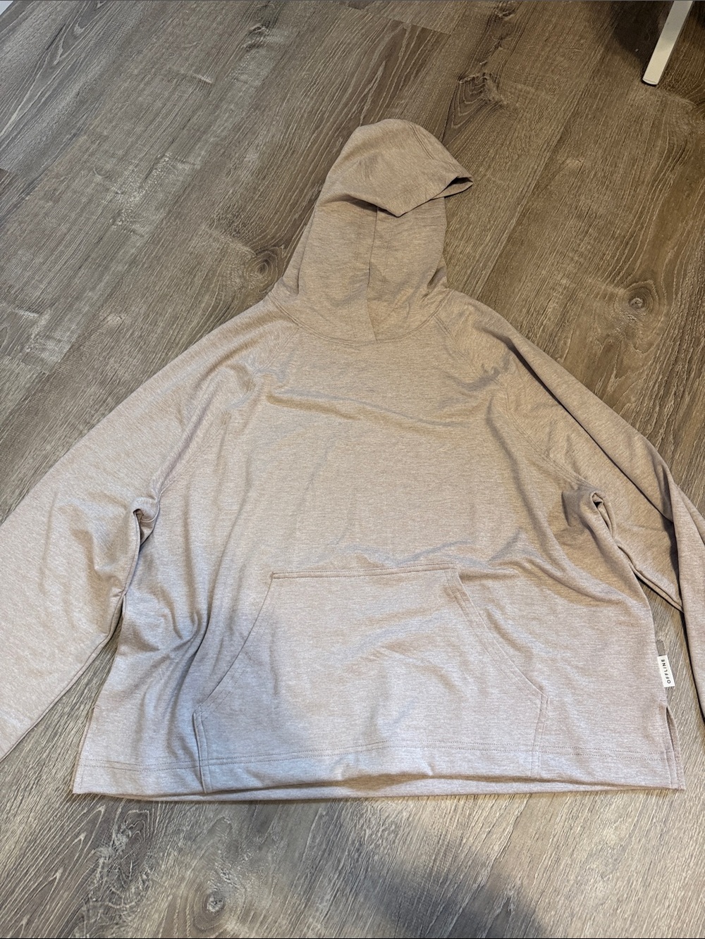 aerie light taupe/stone hoodie sweatshirt